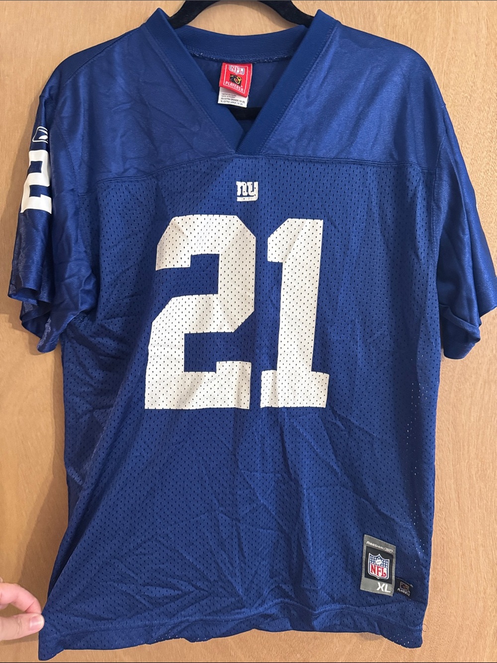 Reebok New York Giants Royal Blue #21 Football Jersey